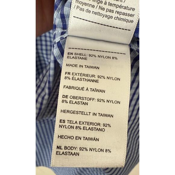 UNTUCKit Cagliari Collared Short Sleeve Button Up Blue Micro-Checker Tall-XXL - Picture 5 of 5